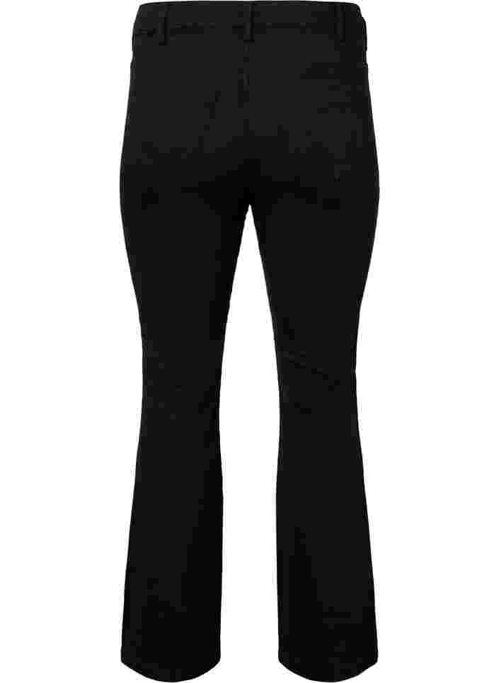 Korkeavyötäröiset Ellen bootcut-farkut, Black, Packshot image number 1