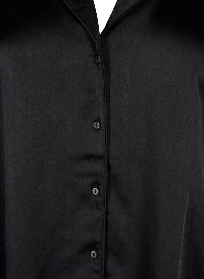 Satiininen yöpaita, Black, Packshot image number 2