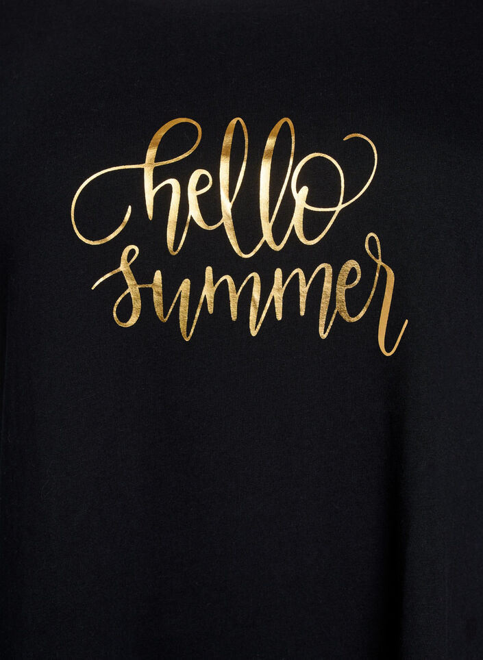 T-paita pyöreällä pääntiellä ja A-linjaisella mallilla, Musta, Packshot image number 2