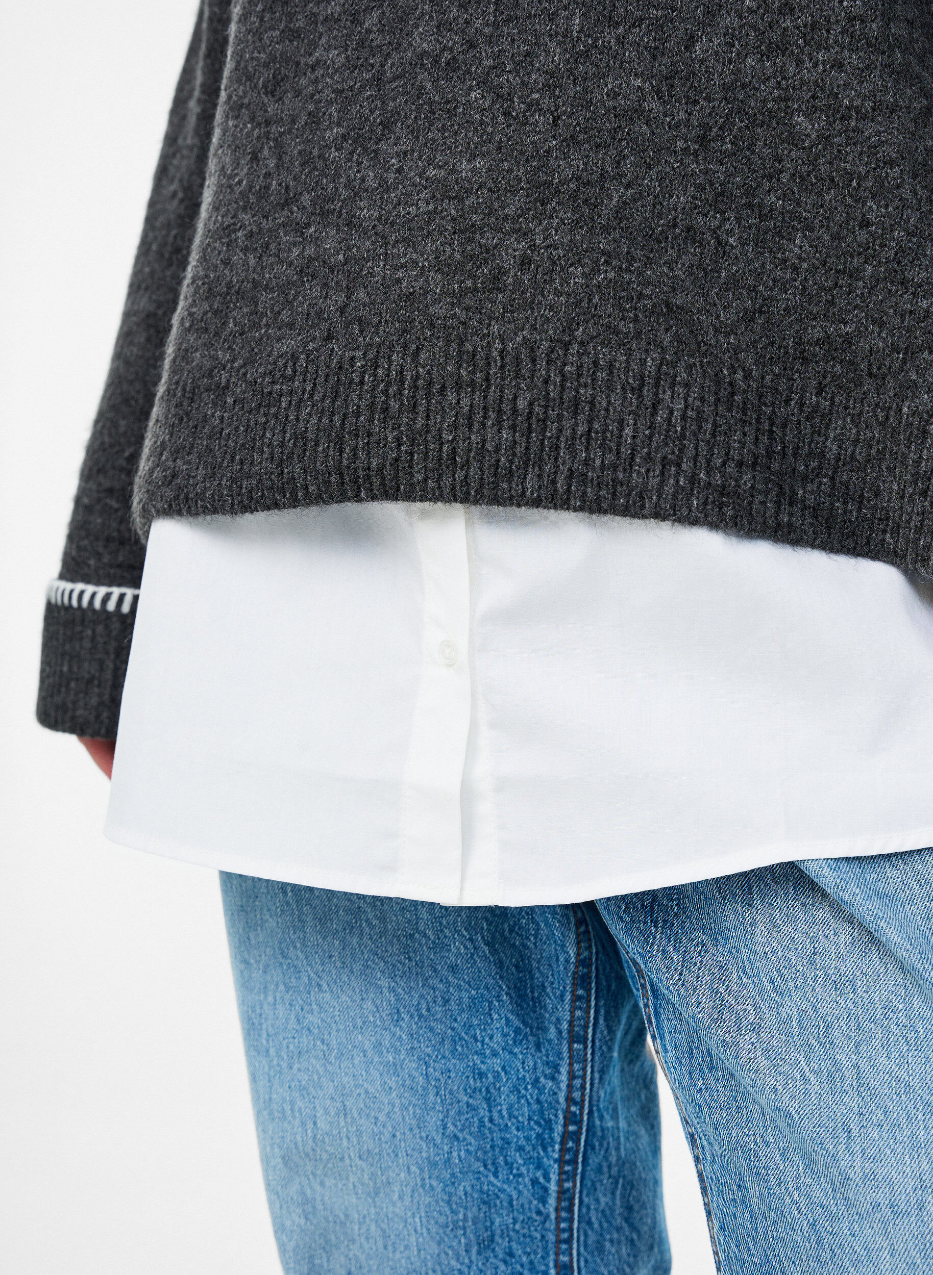 Zizzi Paitajatkaja 100% puuvillaa, Valkoinen, Model image number 3