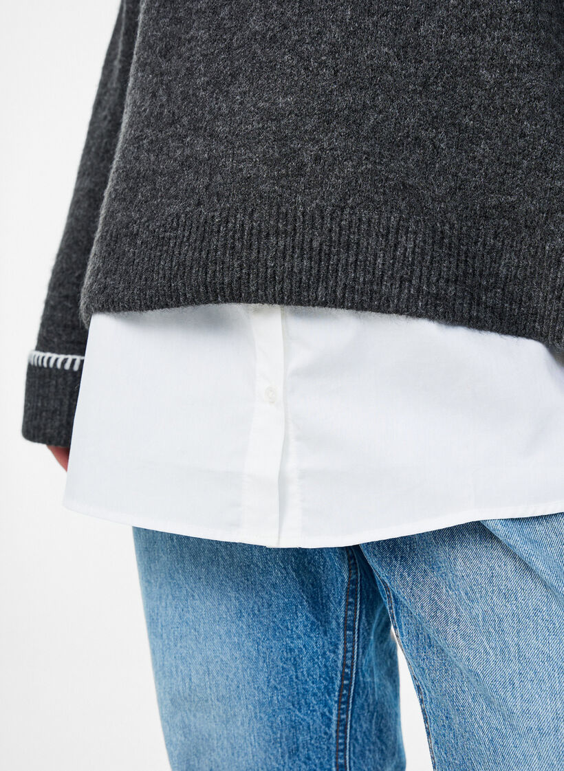 Paitajatkaja 100% puuvillaa, Valkoinen, Model image number 3