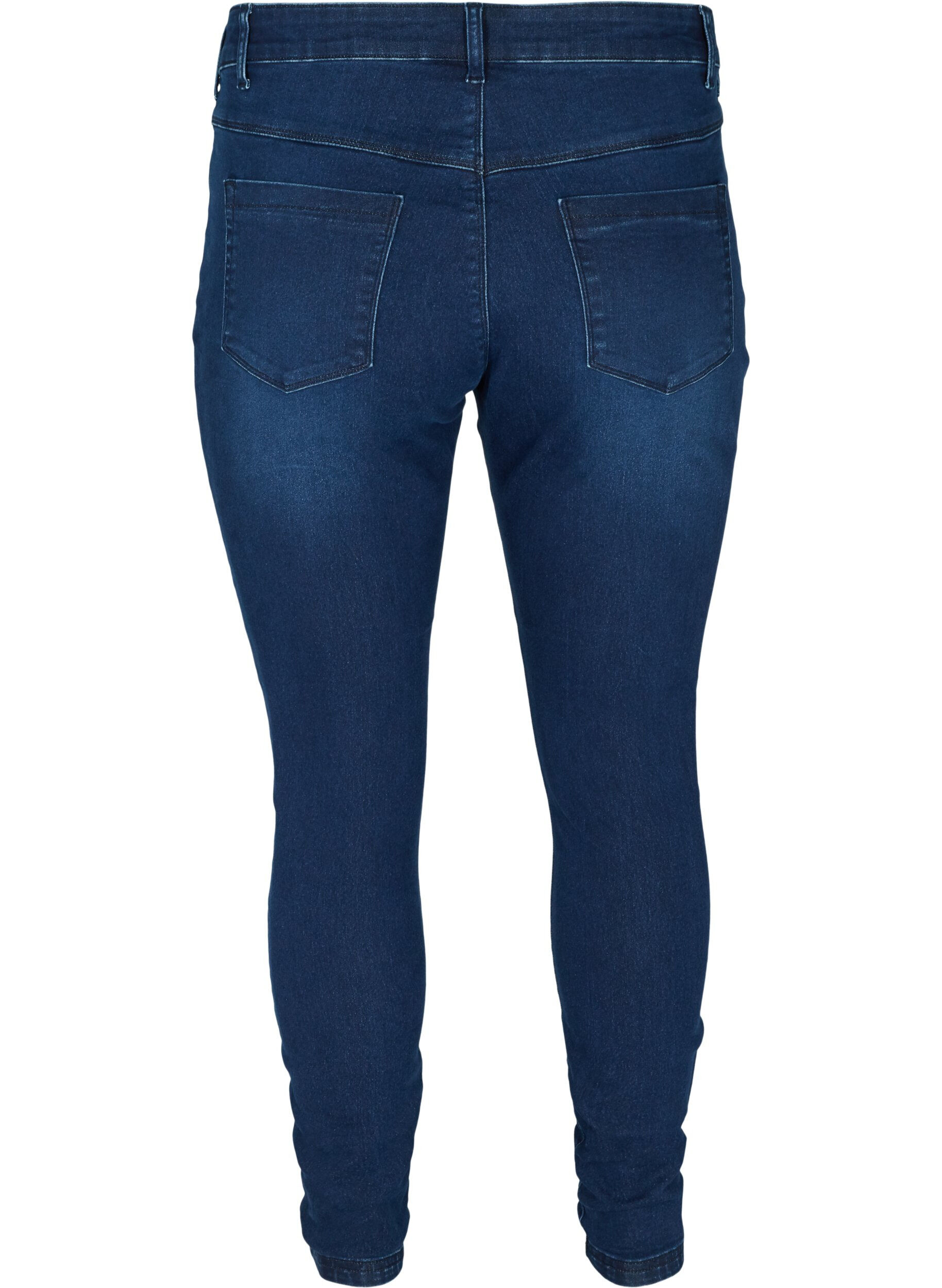 Zizzi Jeggingsit puuvillasekoitteesta, Dark blue denim, Packshot image number 1