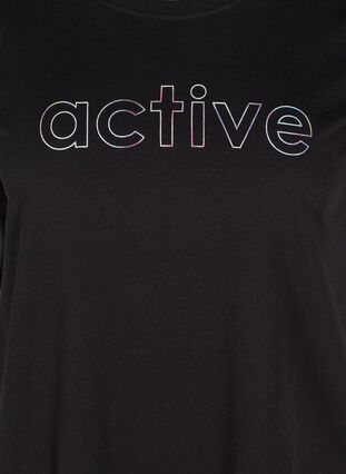 Puuvillainen t-paita treeniin painatuksella, Black Lights Active, Packshot image number 2