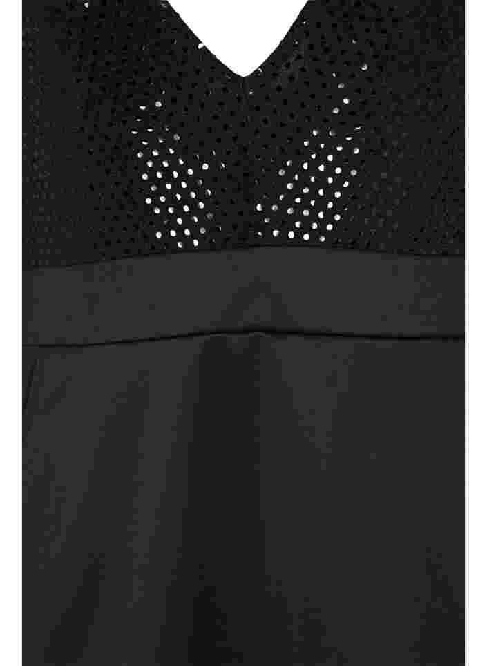 Tyköistuva mekko kimalteella, Black, Packshot image number 2