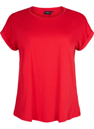 Lyhythihainen t-paita puuvillasekoitteesta, Tango Red, Packshot image number 0