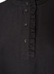 Viskoositunika r&ouml;yhel&ouml;ill&auml; ja napeilla, Musta, Packshot image number 2
