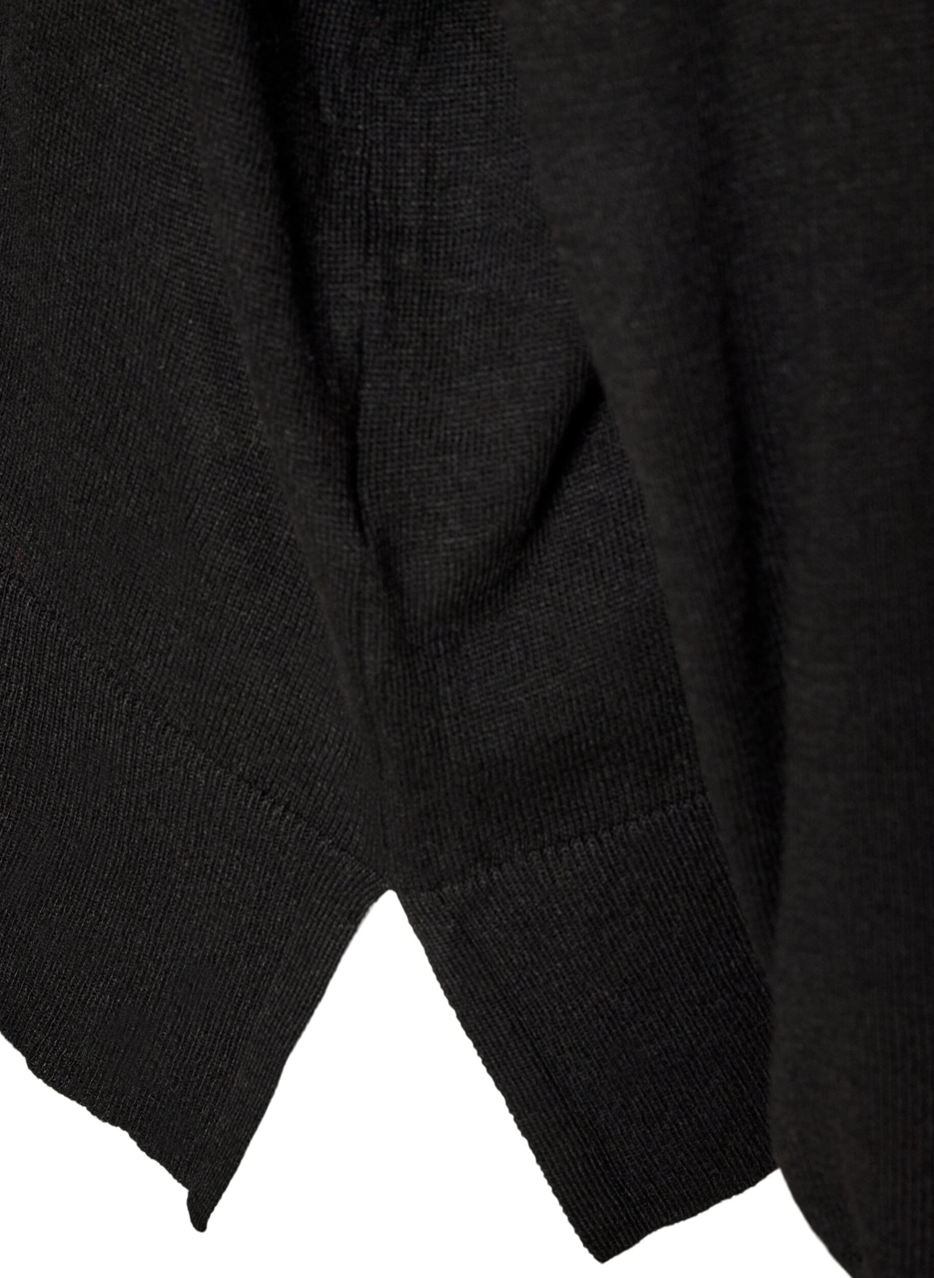 ZizziV&auml;lj&auml; pooloneulepusero, Musta, Packshot image number 3