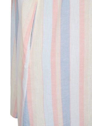 Lyhyt mekko puuvillan ja pellavan sekoitteesta, Multi Color Stripe, Packshot image number 3