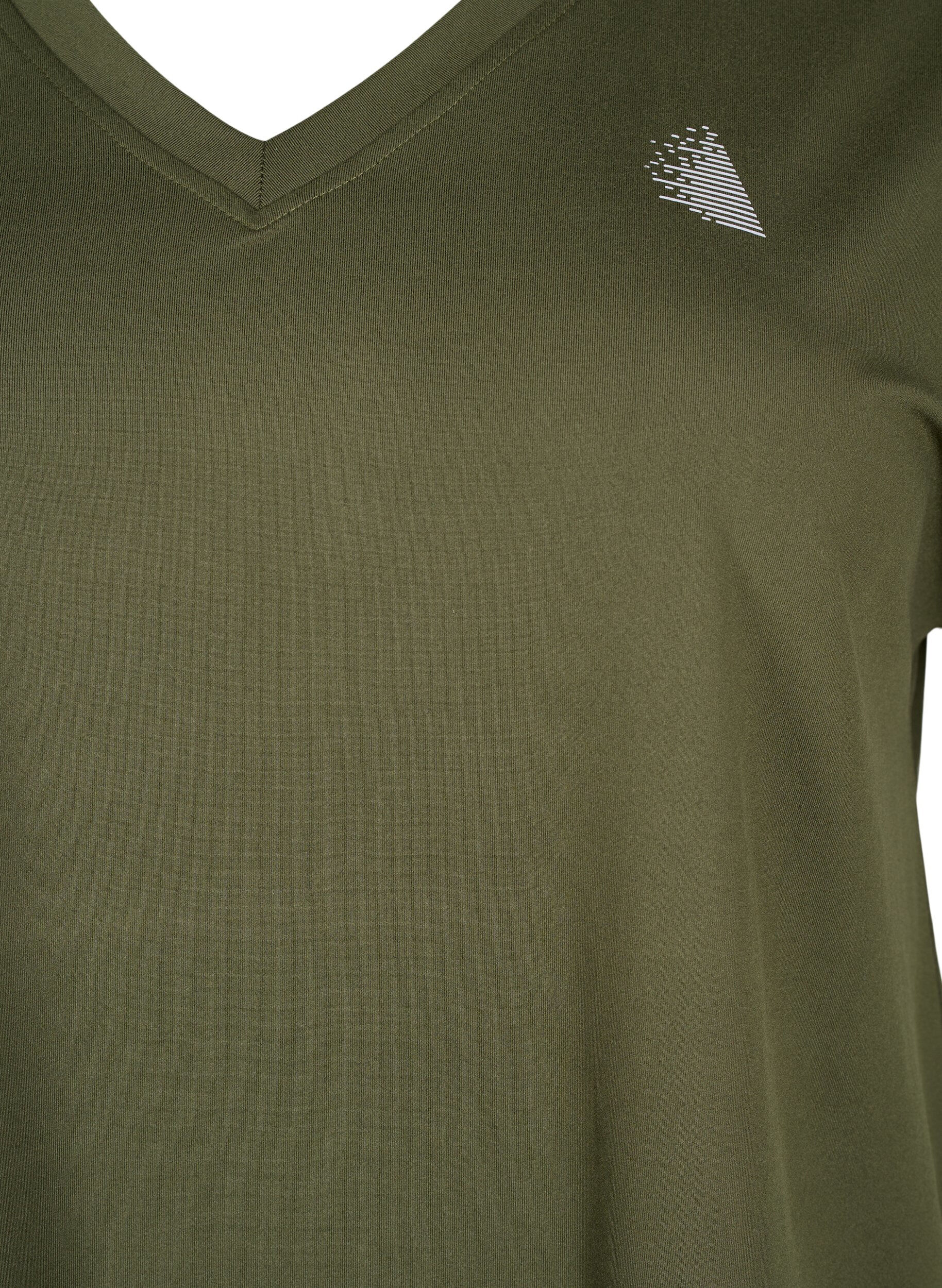 Zizzi Treenipaita V-p&auml;&auml;ntiell&auml;, Forest Night, Packshot image number 2