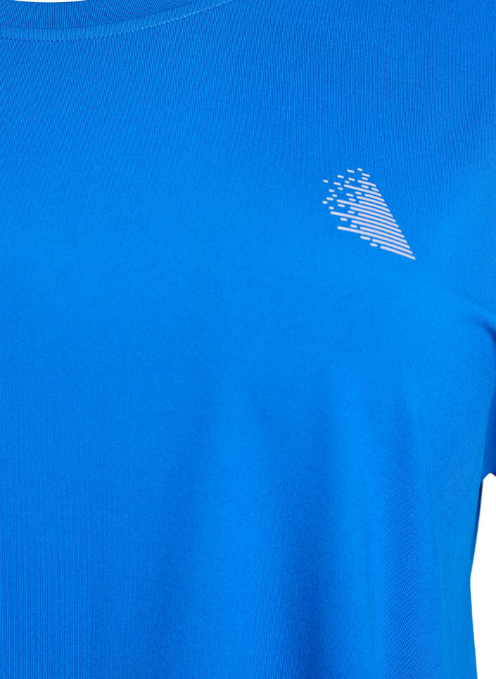 Yksiv&auml;rinen treeni-T-paita, Sininen, Packshot image number 2