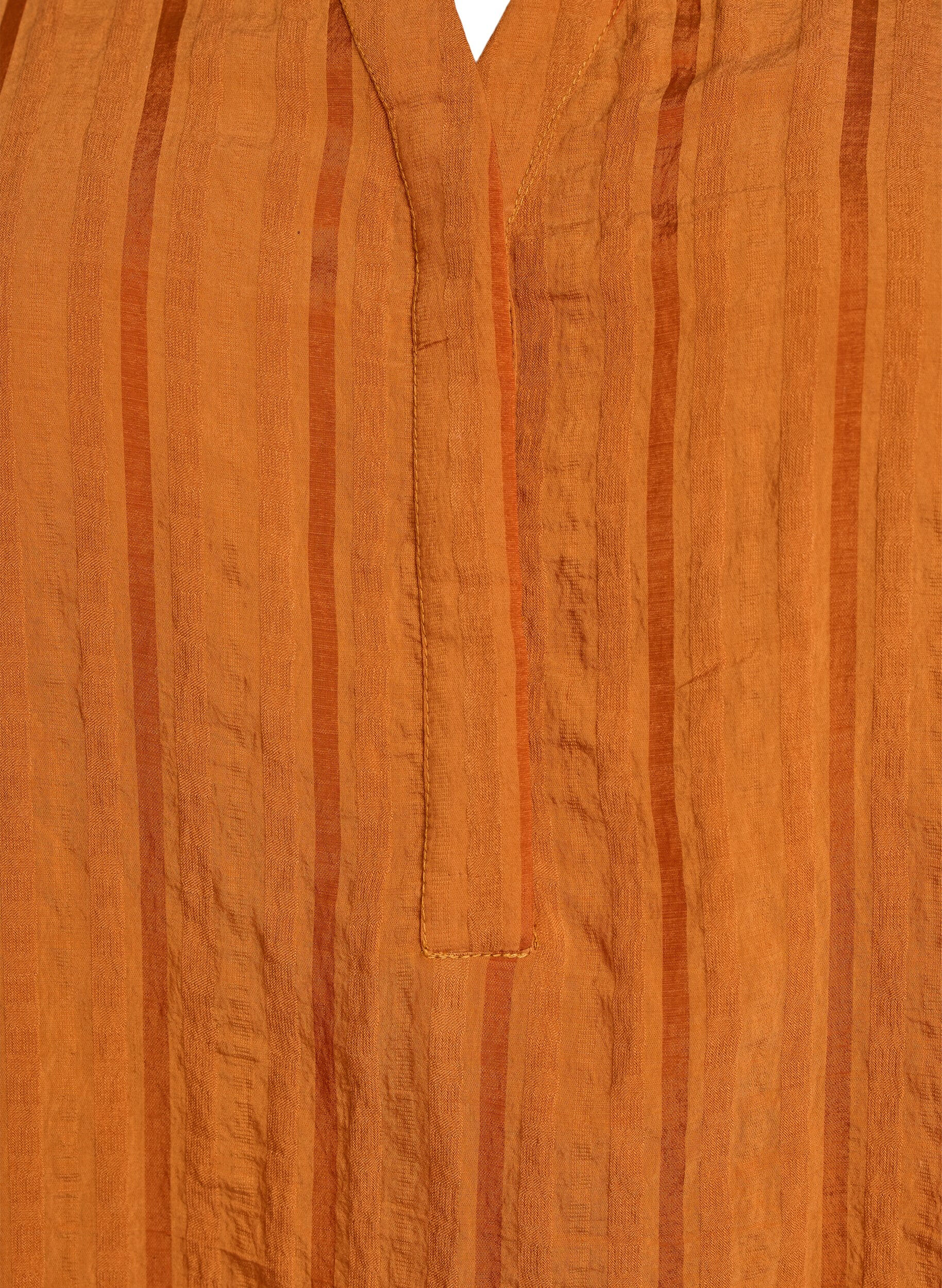 Zizzi Pystyraitainen pusero, Oranssi, Packshot image number 2