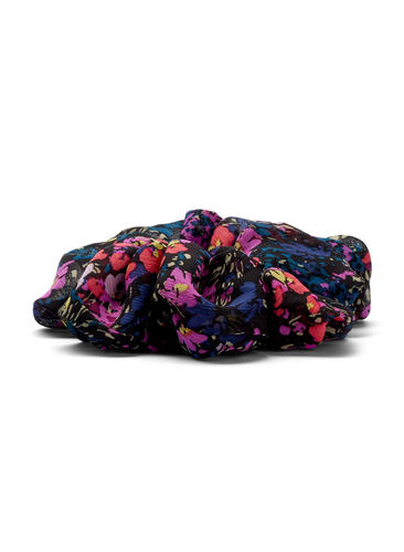 Kukallinen scrunchie, Black Flower Mix, Packshot image number 1