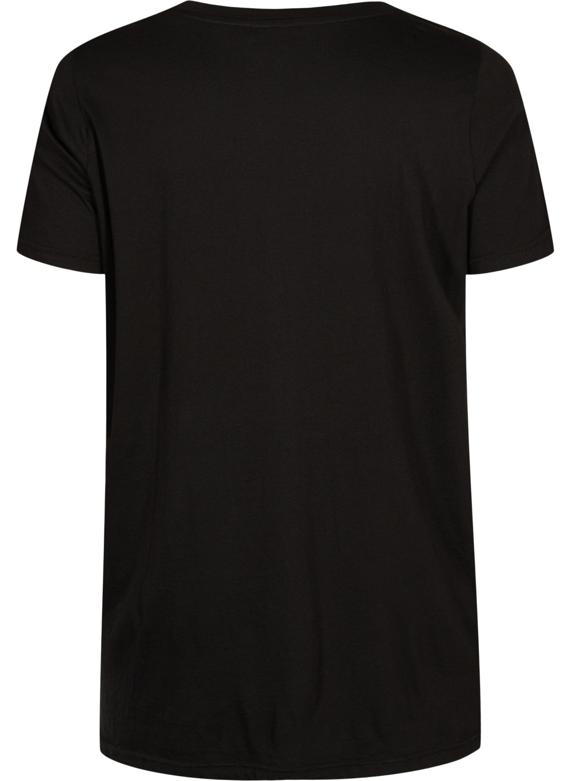 Zizzi Oversize t-paita printill&auml;, Black W. Love, Packshot image number 1