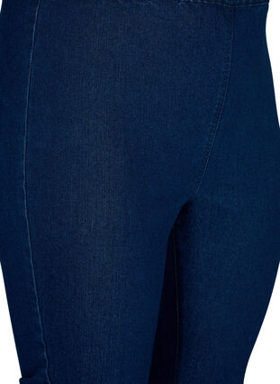 FLASH - Korkeavyötäröiset farkkucaprit slim fit -mallissa, Blue denim, Packshot image number 2