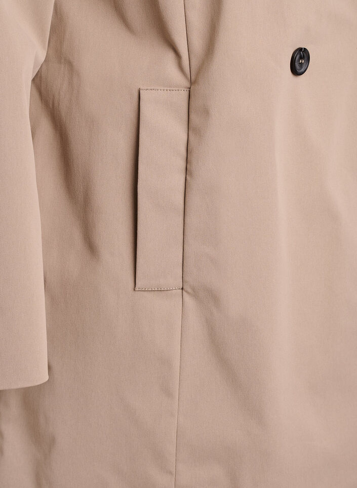 Vedenkestävä kevättakki A-linjaisella leikkauksella, Harmaa, Packshot image number 3