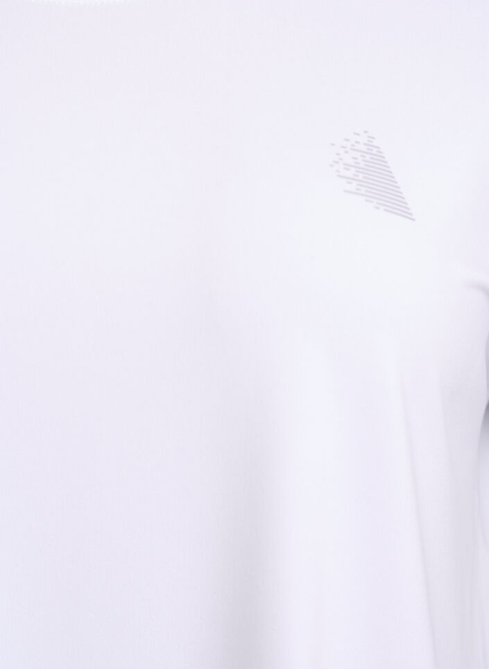 Yksiv&auml;rinen treeni-T-paita, Valkoinen, Packshot image number 2