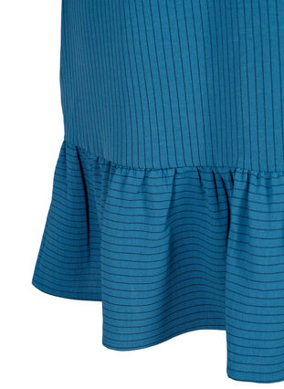 Raidallinen mekko, jossa on röyhelöyksityiskohtia, Bluesteel Stripe, Packshot image number 3