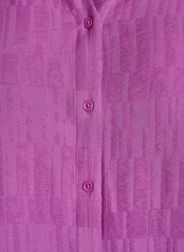 Rento paita tekstuurilla ja V-pääntiellä, Violetti, Packshot image number 2