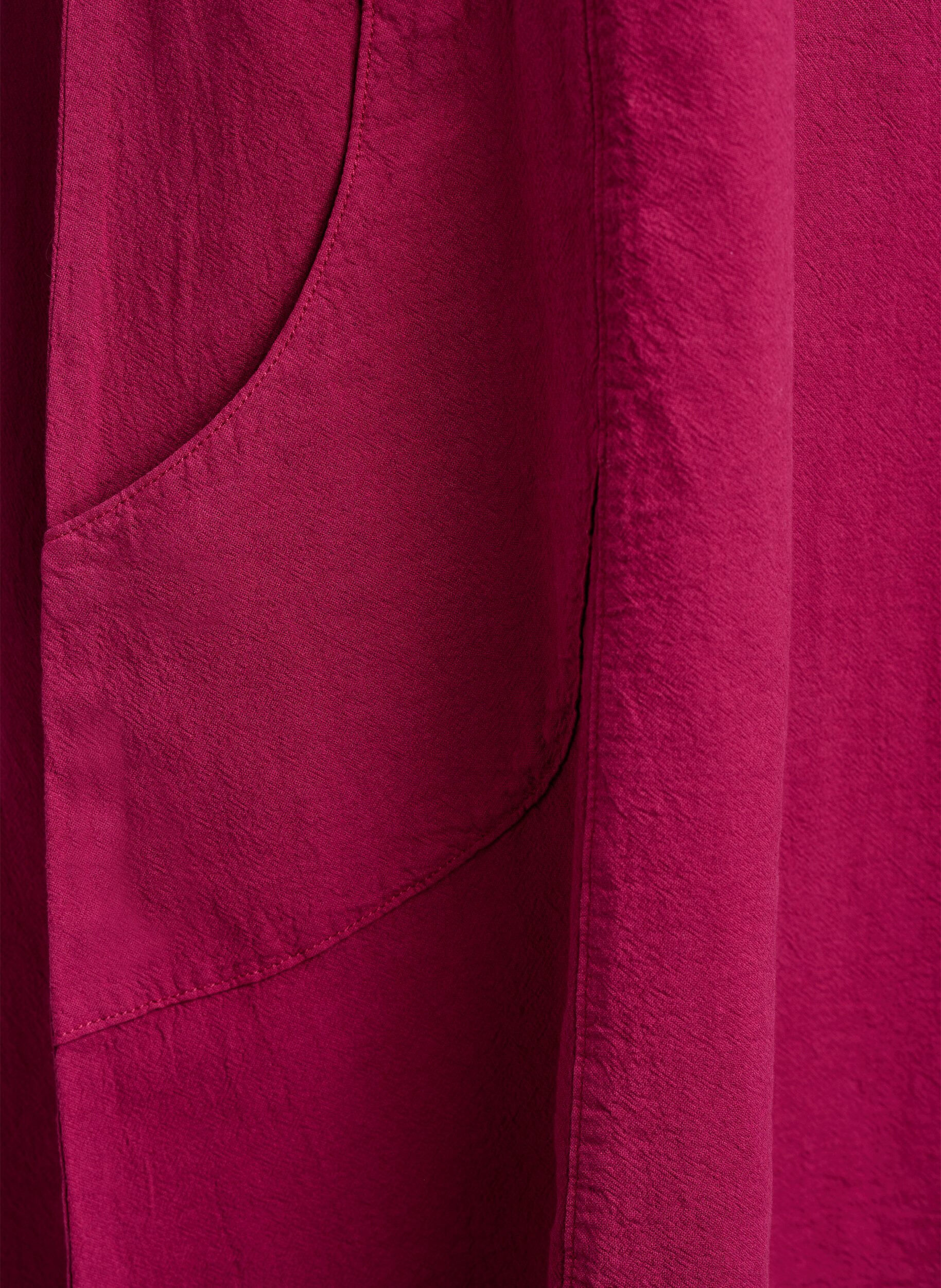 Zizzi Lyhythihainen puuvillamekko, Punainen, Packshot image number 3