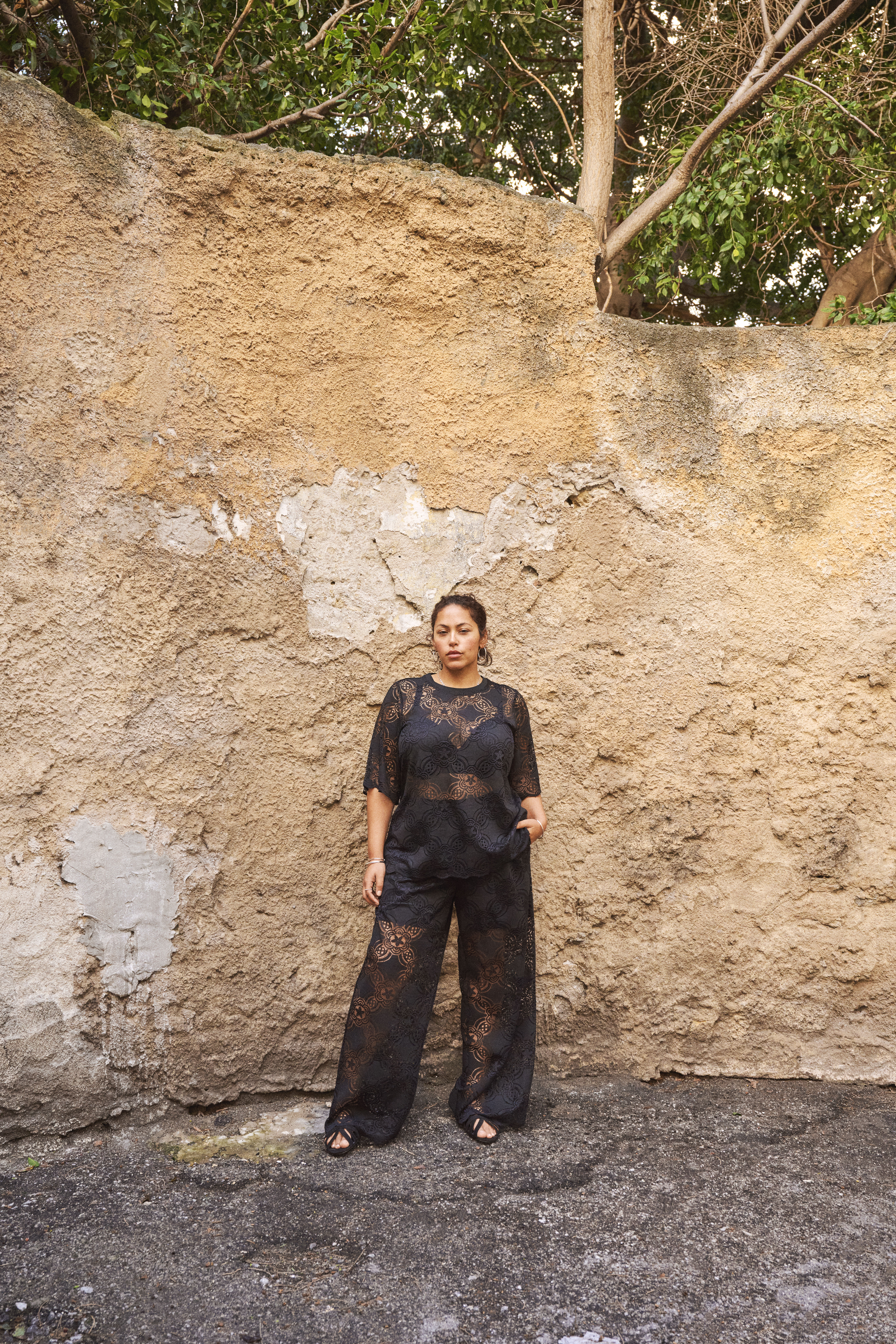 Zizzi Musta pitsisetti, , Model