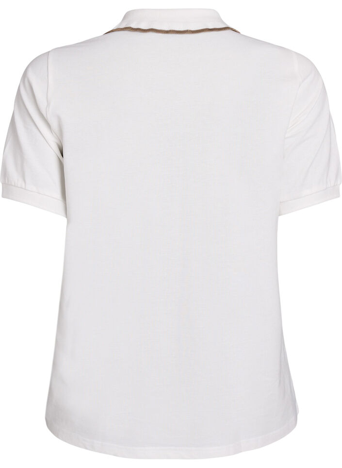 Pikeepaita strassikoristenapeilla ja röyhelöyksityiskohdilla, Vanilja, Packshot image number 1