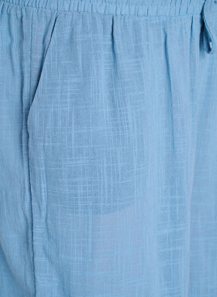 FLASH – Suoralinjaiset housut korkealla vyötäröllä, Sininen, Packshot image number 2