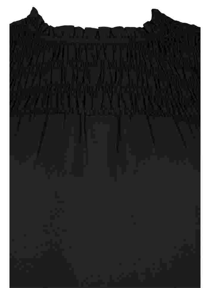 Pitkähihainen pusero rypytyksellä, Black, Packshot image number 2