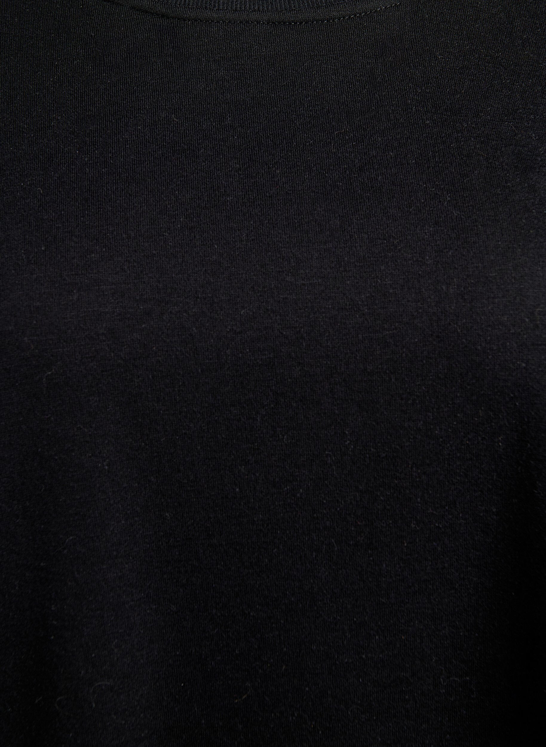 Zizzi Polvimittainen swetarimekko hapsuilla, Musta, Packshot image number 2