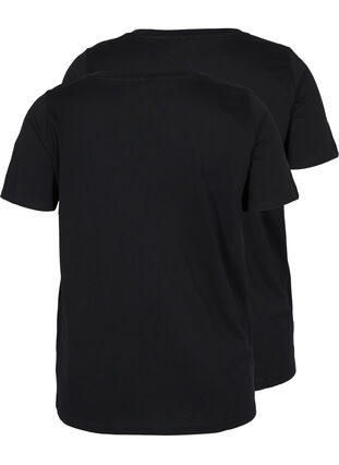 2 perus t-paitaa puuvillasta, Black/Black, Packshot image number 1