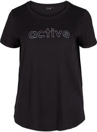 Puuvillainen t-paita treeniin painatuksella, Black Lights Active
