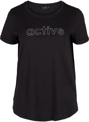 Puuvillainen t-paita treeniin painatuksella, Black Lights Active, Packshot image number 0