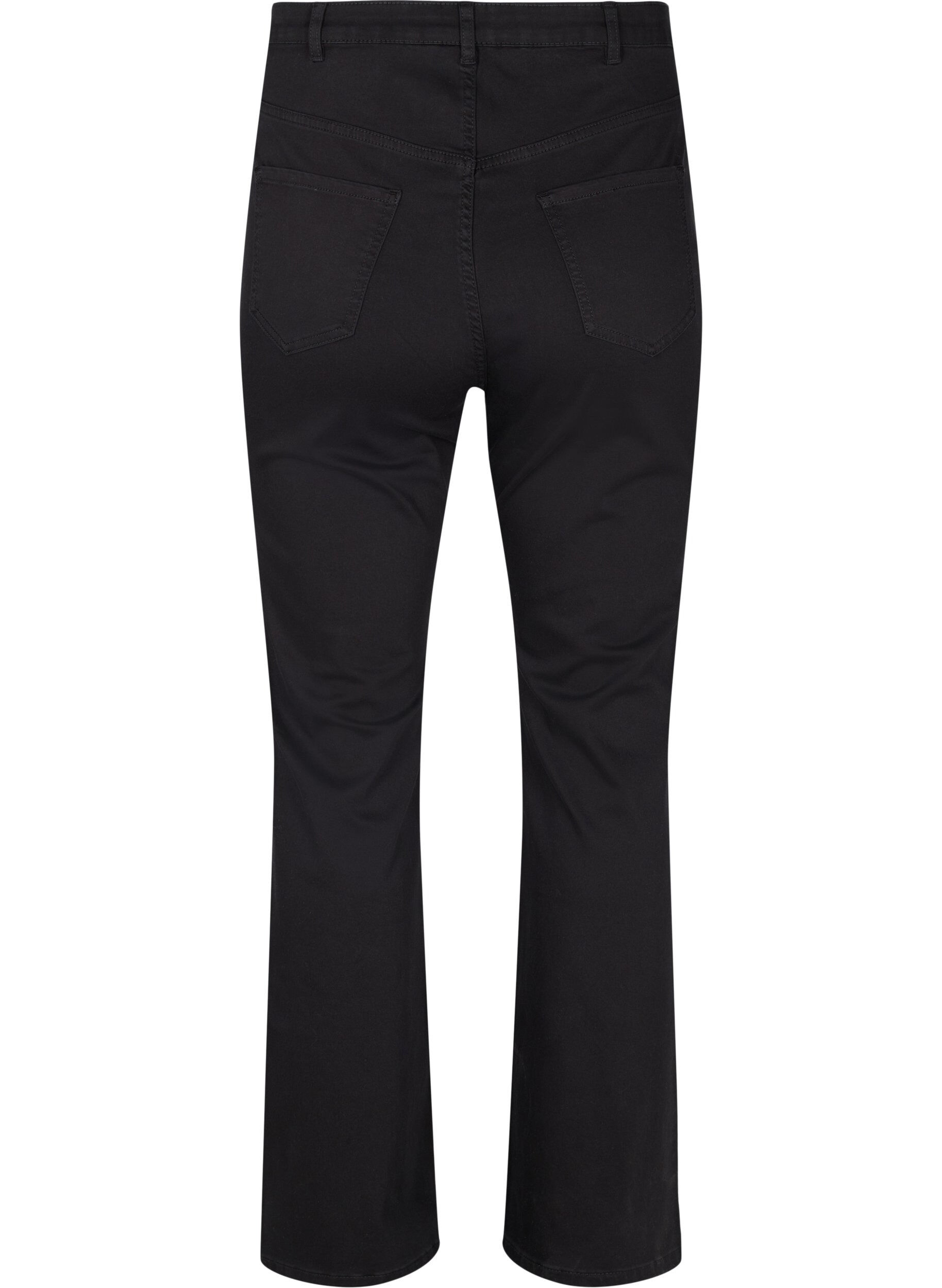 Zizzi Leve&auml;lahkeiset farkut erityisen korkealla vy&ouml;t&auml;r&ouml;ll&auml;, Musta, Packshot image number 1