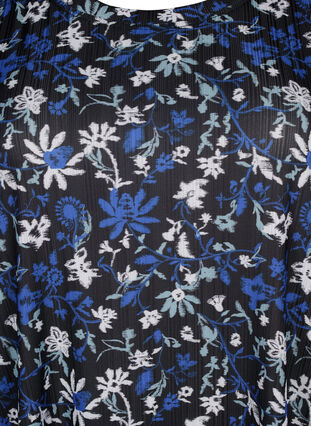 FLASH - Kukkakuvioinen mekko lyhyillä hihoilla, Black Blue Green AOP, Packshot image number 2