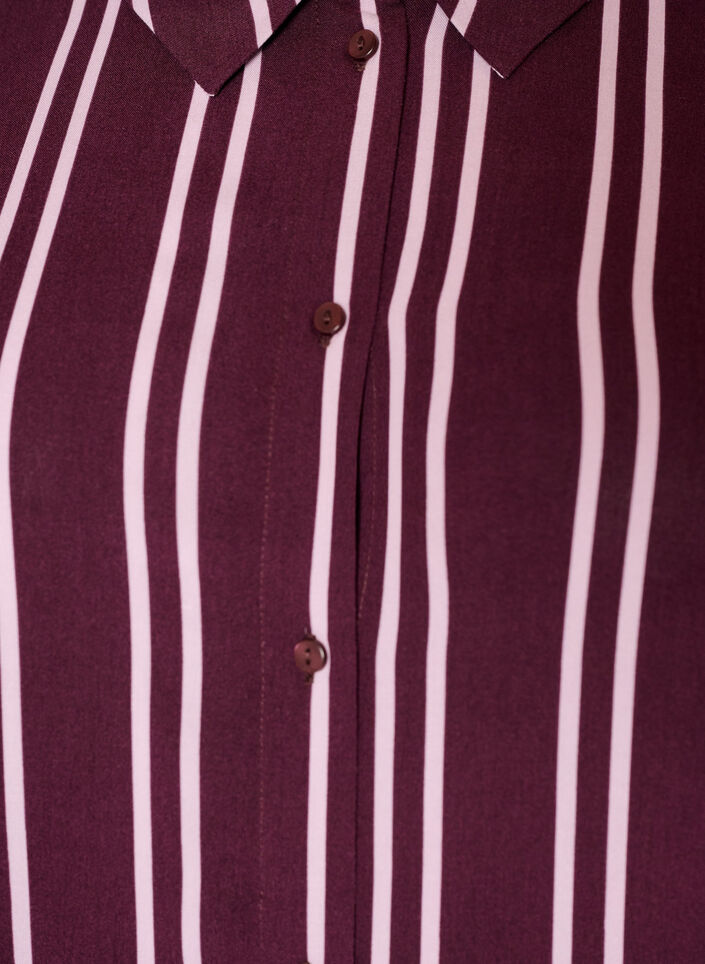 Raidallinen y&ouml;paita, Tumma Bordeaux, Packshot image number 2
