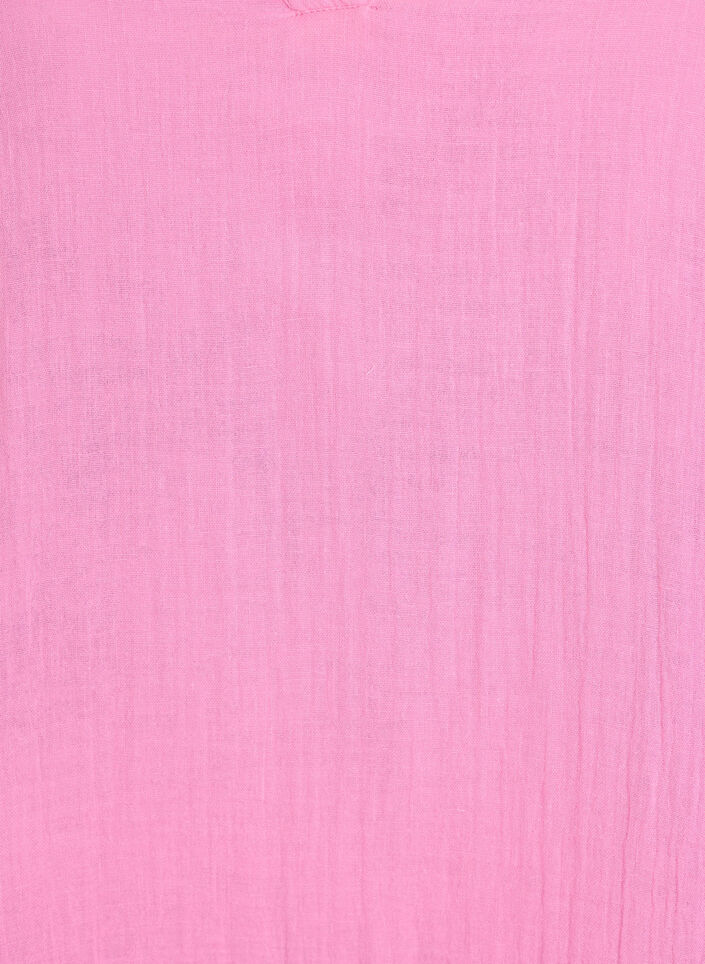 Lyhyt A-linjainen mekko puuvillamusliinista, Vaaleanpunainen, Packshot image number 2