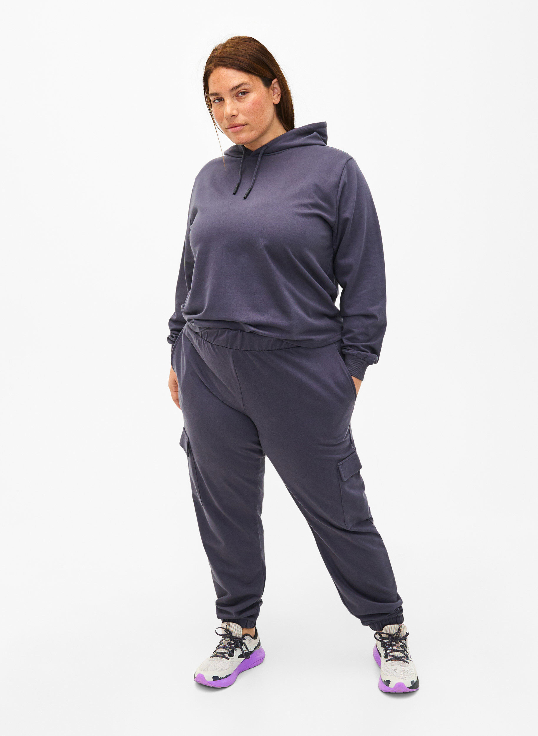 Zizzi Collegehuppari, Ombre Blue, Model image number 2