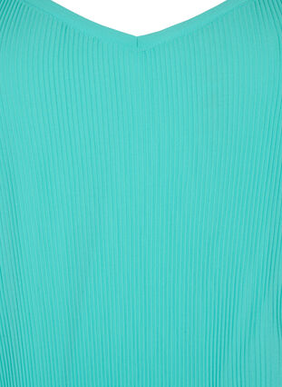Pliseerattu hihaton toppi, Turquoise, Packshot image number 2