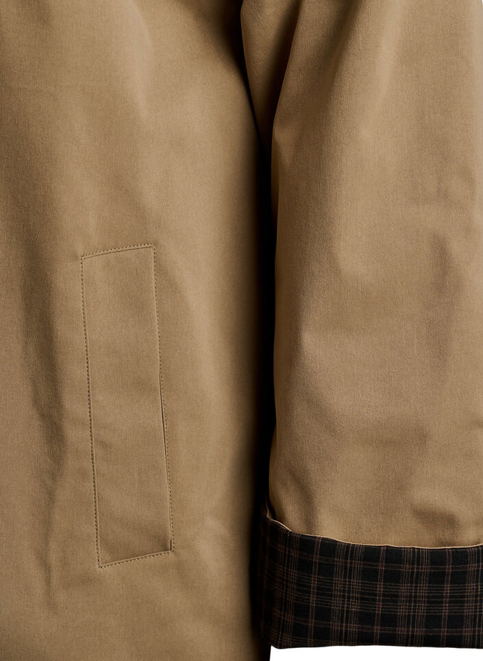 Puolimittainen takki vakosamettikauluksella, Beige, Packshot