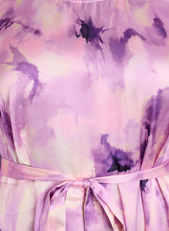 Lyhythihainen juhlamekko vy&ouml;nauhalla, Violetti, Packshot image number 2