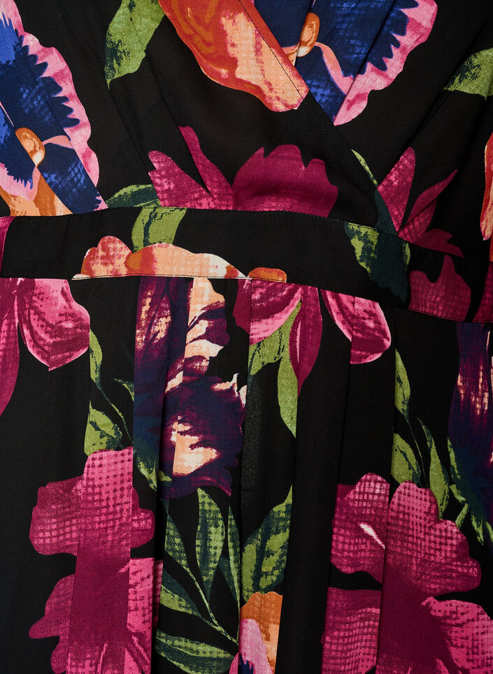 Maksimekko kietaisup&auml;&auml;ntiell&auml; ja pitkill&auml; hihoilla, Musta, Packshot image number 2