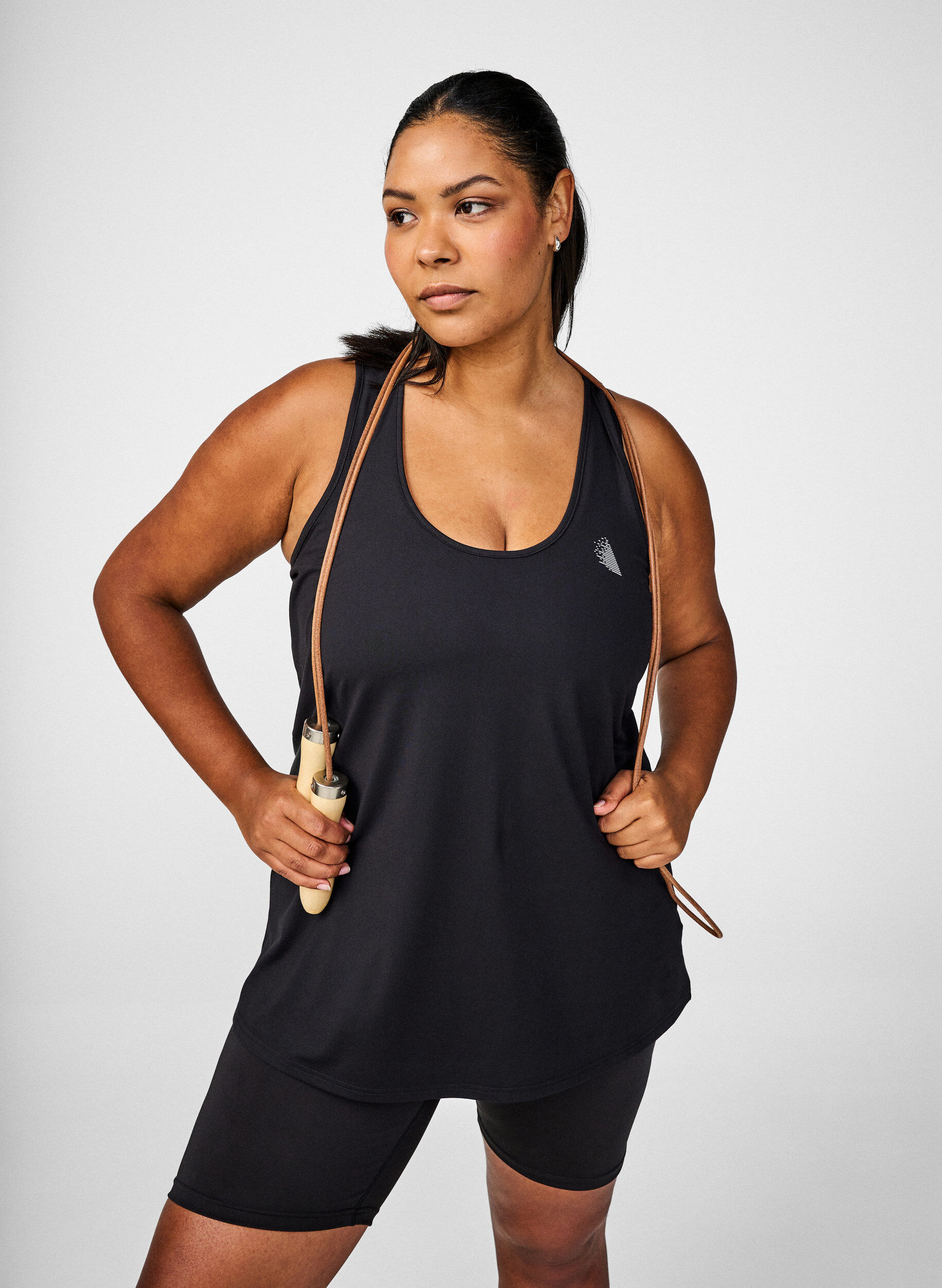 Zizzi Treenitoppi painijansel&auml;ll&auml;, Musta, Image image number 0