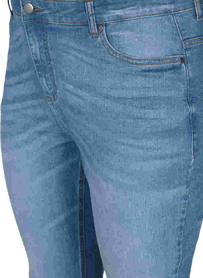 Emily farkut slim fit -mallissa normaalilla vyötäröllä, Blue denim, Packshot image number 2