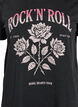 Luomupuuvillainen T-paita rockprintill&auml;, Musta, Packshot image number 2