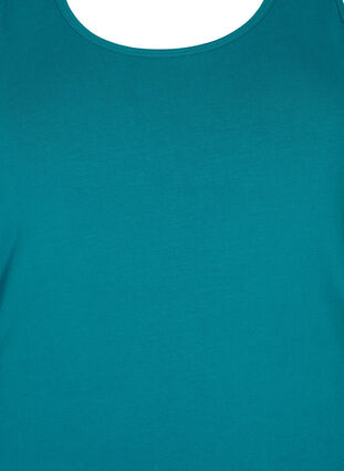 Yksivärinen perus paita puuvillasta, Deep Lake, Packshot image number 2