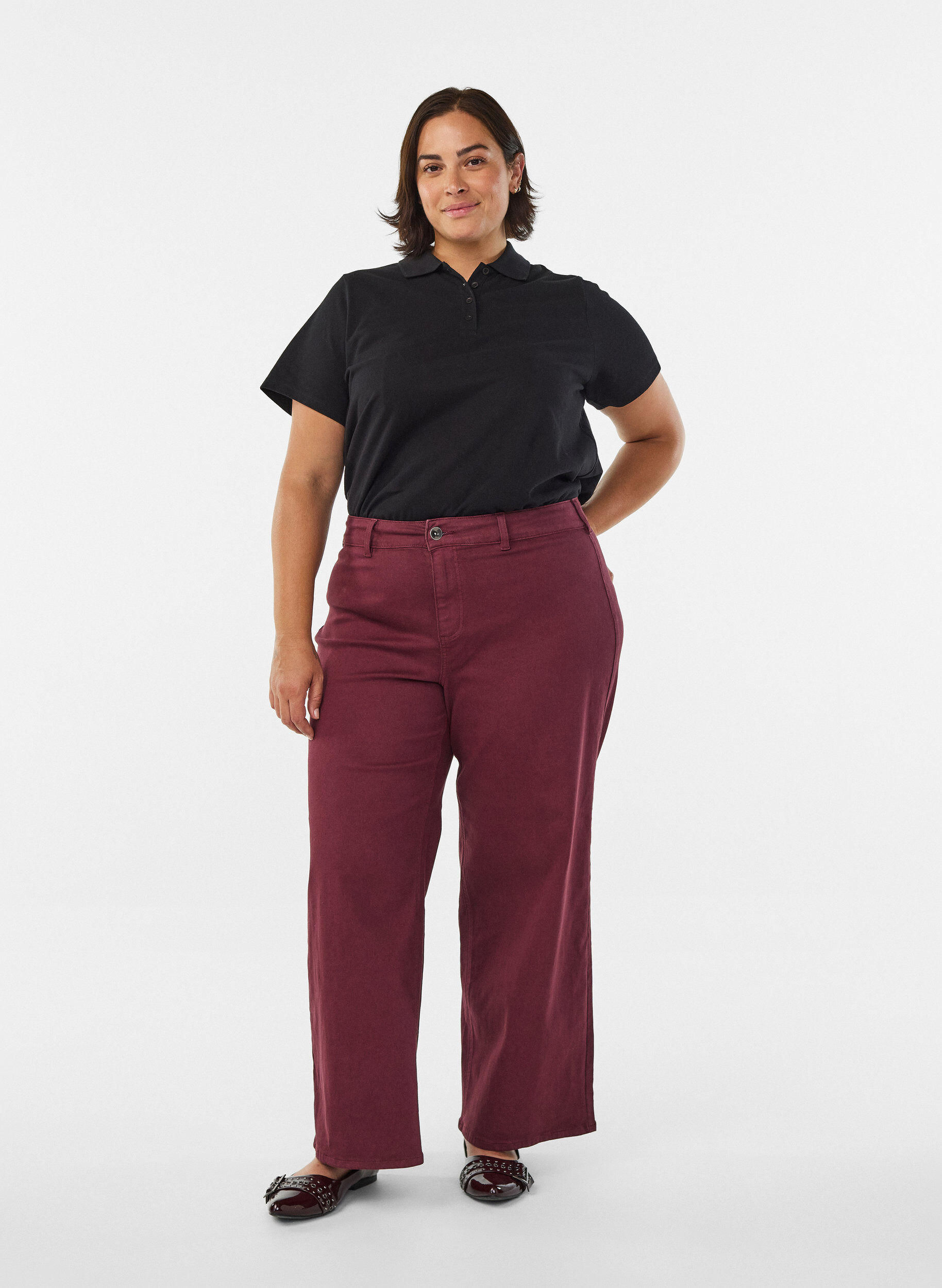 Zizzi FLASH - Lyhythihainen pikeepaita, Musta, Model image number 1