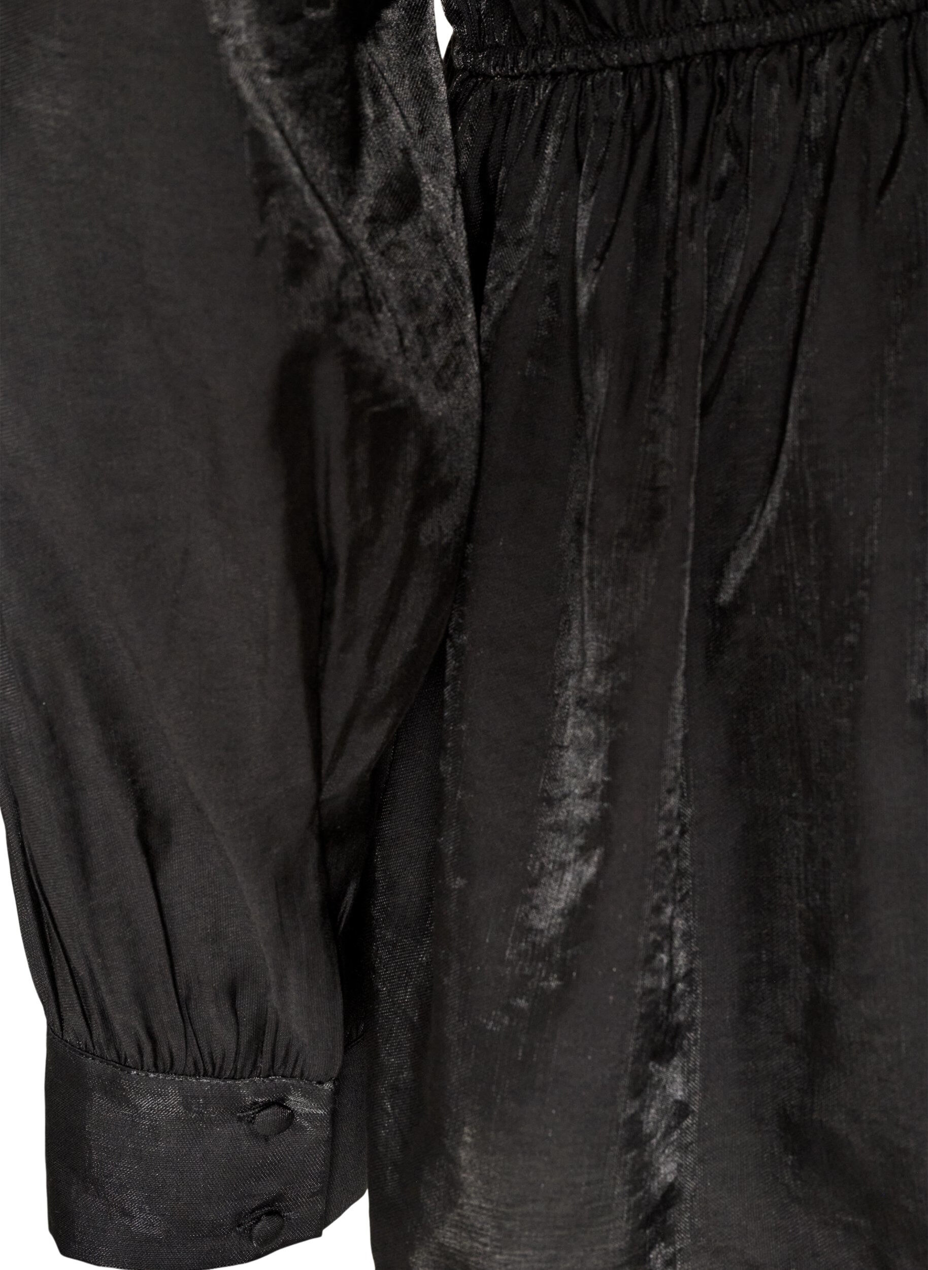 ZizziKiilt&auml;v&auml; viskoosipusero peplum-efektill&auml;, Musta, Packshot image number 3