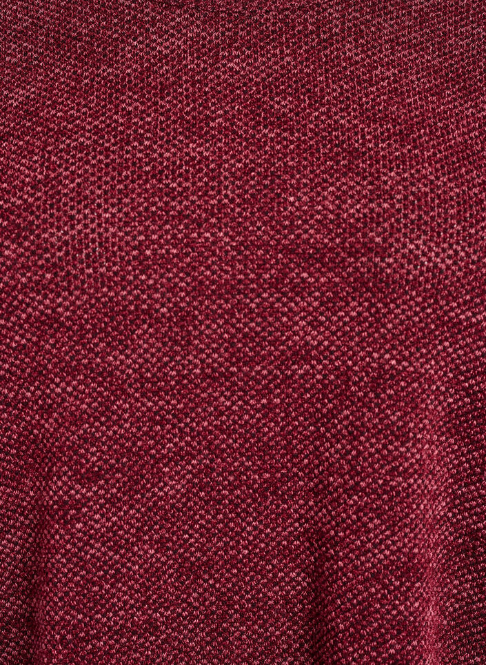 Pitk&auml;hihaiset pusero rakenteella, Tumma Bordeaux, Packshot image number 2
