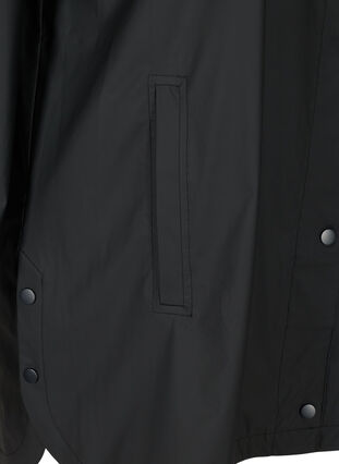 Sadetakki hupulla ja taskuilla, Black, Packshot image number 3