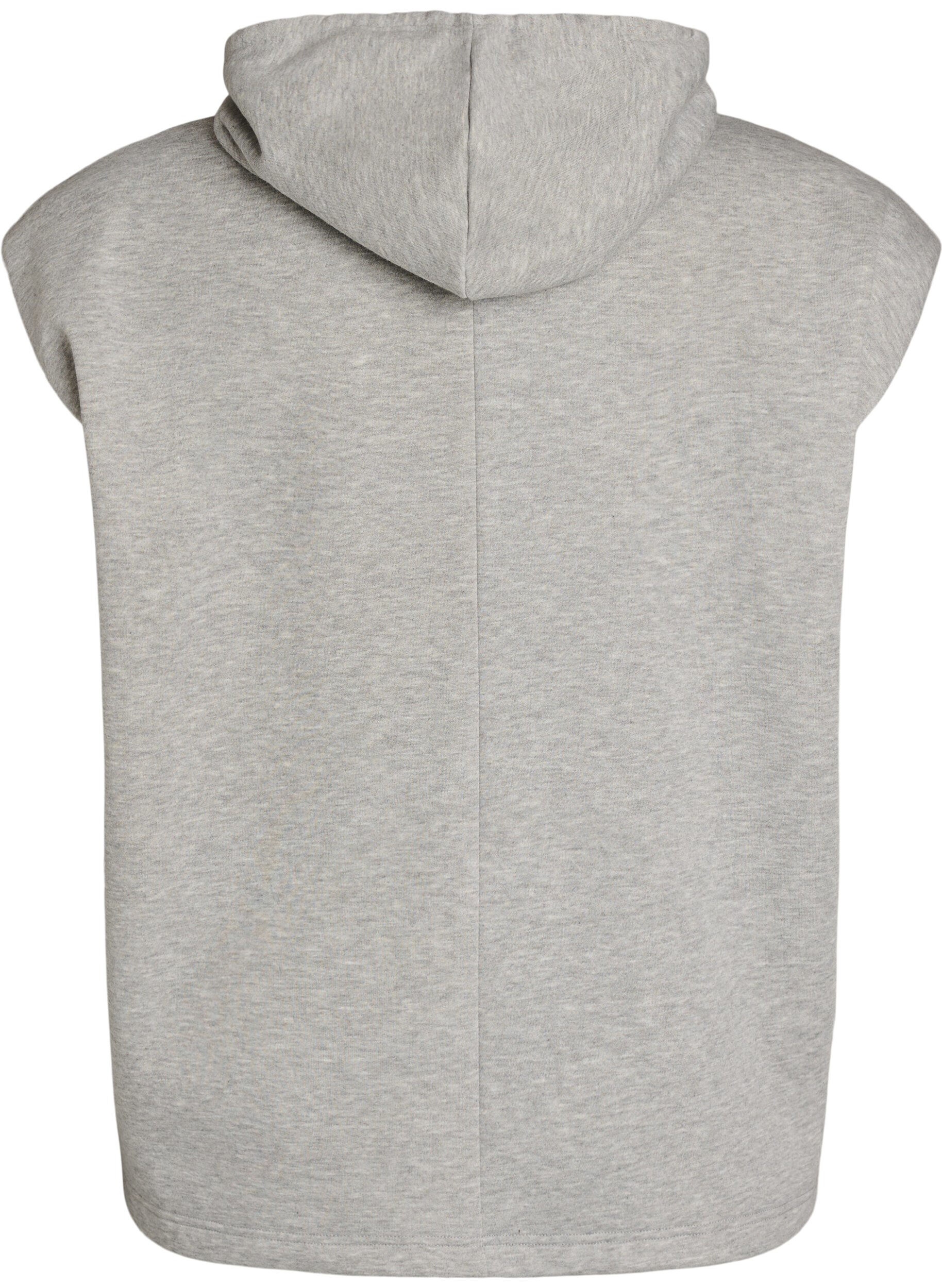 ZizziHupullinen swetaritakki olkatoppauksilla, Harmaa, Packshot image number 1