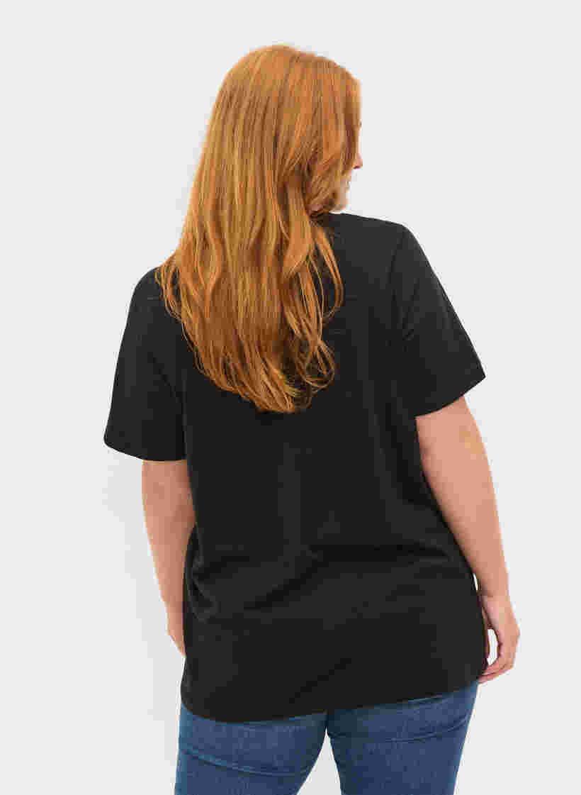 2 perus t-paitaa puuvillasta, Black/Navy B, Model image number 1